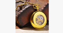 Load image into Gallery viewer, Gold Half Hunter Pocket Watch - FREE SHIP DEALS