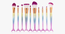Load image into Gallery viewer, Mermaid Tail Rainbow Brush Set