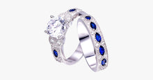 Load image into Gallery viewer, Solid Sapphire Crystal Ring Set