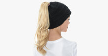 Load image into Gallery viewer, Soft Knit Ponytail Beanie