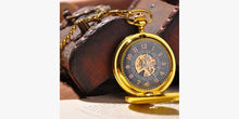 Load image into Gallery viewer, Gold Half Hunter Pocket Watch - FREE SHIP DEALS