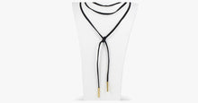 Load image into Gallery viewer, Black Thin Leather Strap Choker Necklace - FREE SHIP DEALS