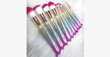 Load image into Gallery viewer, Mermaid Tail Rainbow Brush Set