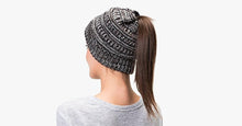 Load image into Gallery viewer, Soft Knit Ponytail Beanie
