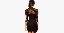 Load image into Gallery viewer, Sexy Flower Scalloped V Neck Lace Dress