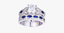 Load image into Gallery viewer, Solid Sapphire Crystal Ring Set