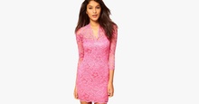 Load image into Gallery viewer, Sexy Flower Scalloped V Neck Lace Dress