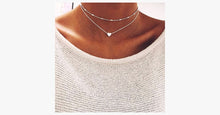 Load image into Gallery viewer, Double Layers Chain Heart Necklace - FREE SHIP DEALS