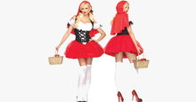 Load image into Gallery viewer, Racy Red Riding Hood Halloween Costume - FREE SHIP DEALS