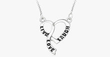 Load image into Gallery viewer, Live Love Laugh Heart Necklace - FREE SHIP DEALS