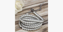 Load image into Gallery viewer, Snow Pearl Wrap Bracelet