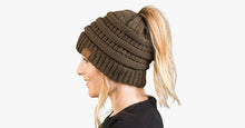Load image into Gallery viewer, Soft Knit Ponytail Beanie