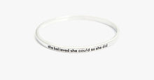 Load image into Gallery viewer, She Believed She Could So She Did Simple Bangle