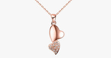 Load image into Gallery viewer, Romantic Double Heart Crystal Pendant Necklace