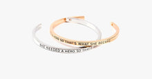 Load image into Gallery viewer, She Needed A Hero Cuff Bangle