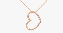 Load image into Gallery viewer, Gold Plated Horizontal Heart Pendant - FREE SHIP DEALS