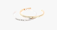 Load image into Gallery viewer, Positive Mind Positive Vibe Positive Life Cuff Bangle - FREE SHIP DEALS