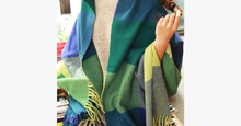 Load image into Gallery viewer, Plaid Style Wool Scarf and Shawl - Assorted Colors