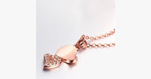Load image into Gallery viewer, Romantic Double Heart Crystal Pendant Necklace