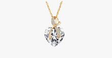 Load image into Gallery viewer, Gem Heart Ribbon Pendant