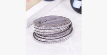 Load image into Gallery viewer, Metallic Leather Wrap Bracelet