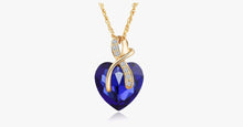 Load image into Gallery viewer, Gem Heart Ribbon Pendant