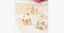 Load image into Gallery viewer, 6pc Gold Stackable Ring Set - FREE SHIP DEALS