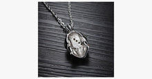 Load image into Gallery viewer, Bloody Stainless Steel and Cubic Zirconia Skull Pendant - FREE SHIP DEALS