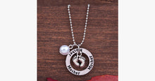 Load image into Gallery viewer, Precious Baby Footprints Round Pendat Necklace - FREE SHIP DEALS