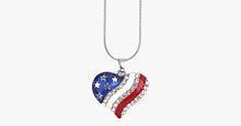 Load image into Gallery viewer, USA Flag Heart Pendant - FREE SHIP DEALS