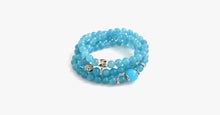 Load image into Gallery viewer, Blue Agate Beaded Aquamarine Bracelet - FREE SHIP DEALS