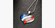 Load image into Gallery viewer, USA Flag Heart Pendant - FREE SHIP DEALS