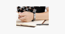 Load image into Gallery viewer, Genuine Leather Bold Men's Stainless Steel Bracelet
