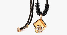 Load image into Gallery viewer, Rose Crystal Black Rope Necklace