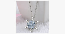 Load image into Gallery viewer, Blue Crystal Snowflake Zircon Flower Silver Necklaces &amp; Pendant - FREE SHIP DEALS