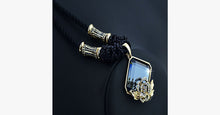 Load image into Gallery viewer, Rose Crystal Black Rope Necklace