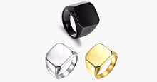 Load image into Gallery viewer, Square Titanium Men's Ring