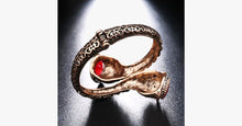Load image into Gallery viewer, Red Resin Gold Antique Bangle