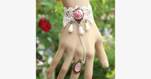 Load image into Gallery viewer, Pink Rose Ring-to-Wrist Bracelet