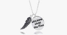 Load image into Gallery viewer, With Brave Wings She Flies Charm Pendant - FREE SHIP DEALS