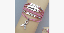 Load image into Gallery viewer, Hope Believe and Faith - Show Your Support Breast Cancer - FREE SHIP DEALS