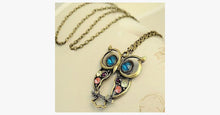 Load image into Gallery viewer, Blue Eyes Owl Pendant - FREE SHIP DEALS