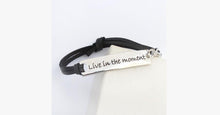 Load image into Gallery viewer, Live In The Moment Leather Strap Bracelet - FREE SHIP DEALS