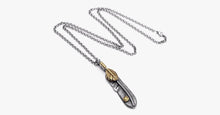 Load image into Gallery viewer, Stainless Steel Double Feather Pendant