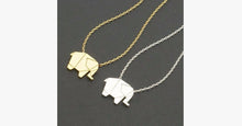Load image into Gallery viewer, Geometric Origami Elephant Necklace - FREE SHIP DEALS