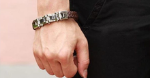Load image into Gallery viewer, Armageddon Wing Men's Stainless Steel Bracelet (Brown) - FREE SHIP DEALS