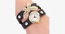 Load image into Gallery viewer, Butterfly Diamond Leather Watch - FREE SHIP DEALS