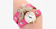 Load image into Gallery viewer, Butterfly Diamond Leather Watch - FREE SHIP DEALS