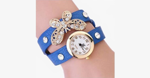 Load image into Gallery viewer, Butterfly Diamond Leather Watch - FREE SHIP DEALS