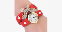 Load image into Gallery viewer, Butterfly Diamond Leather Watch - FREE SHIP DEALS